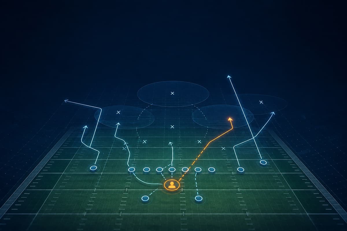 Football play diagram concept art